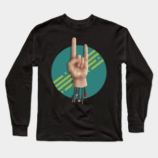 Plugged In(striped/lime) Long Sleeve T-Shirt